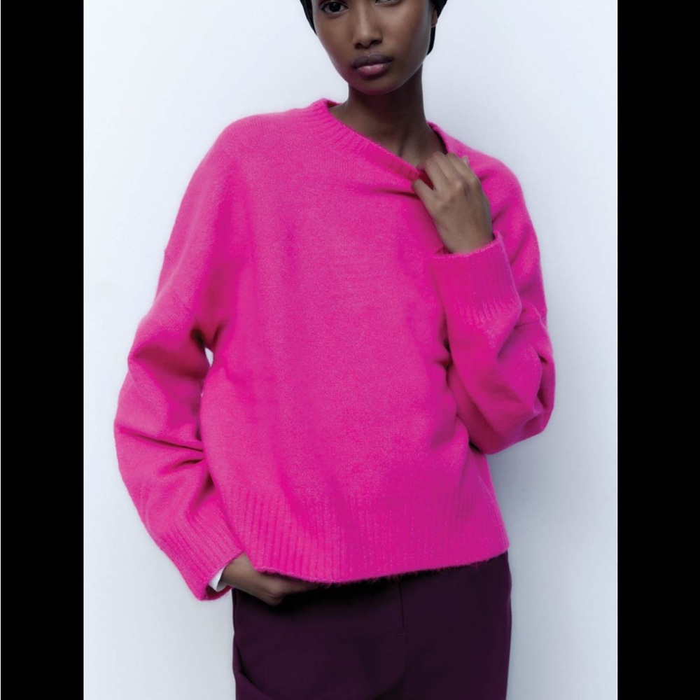 Zara Hot Pink Sweater
